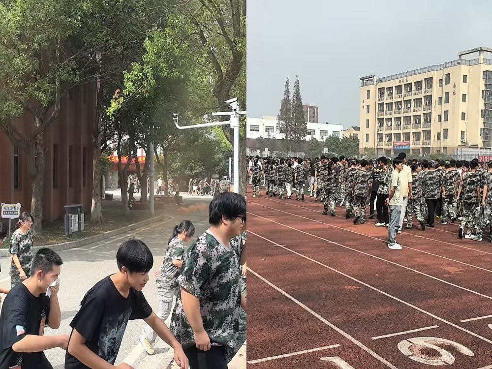 學(xué)校舉行2025級新生消防應(yīng)急疏散逃生演練