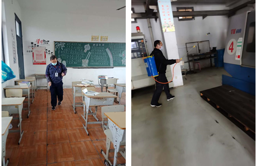 錫澄校區(qū)進行開學(xué)前全面消殺工作
