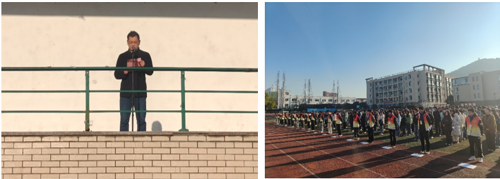 校園安全，從我做起 --汽車工程學(xué)院舉行升旗儀式