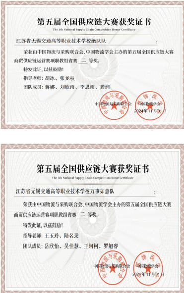 學(xué)生在全國(guó)供應(yīng)鏈大賽商貿(mào)供應(yīng)鏈運(yùn)營(yíng)賽省級(jí)聯(lián)賽中勇奪佳績(jī)