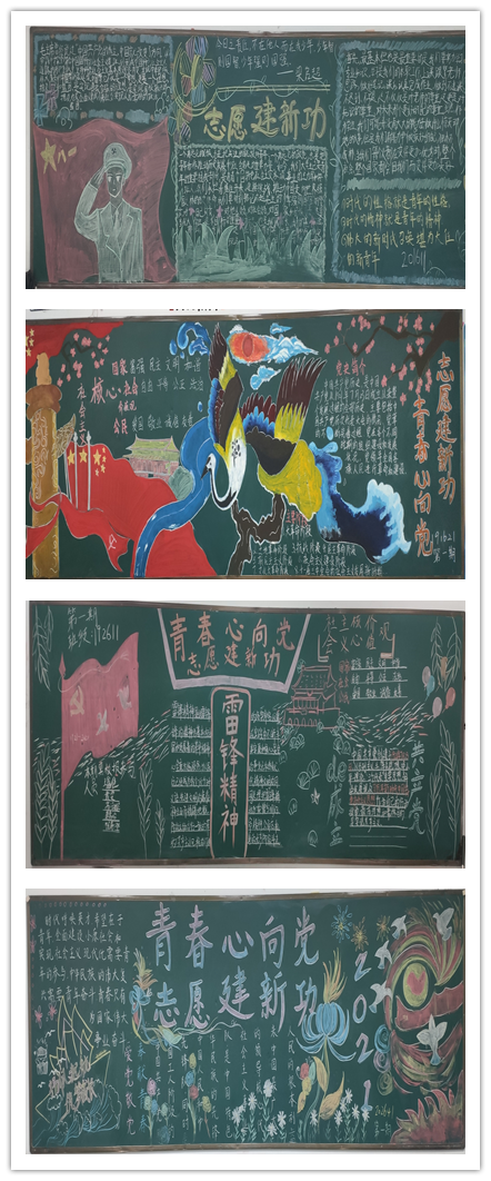 信息管理學(xué)院“青春心向黨，志愿建新功” 黑板報(bào)評(píng)比圓滿結(jié)束