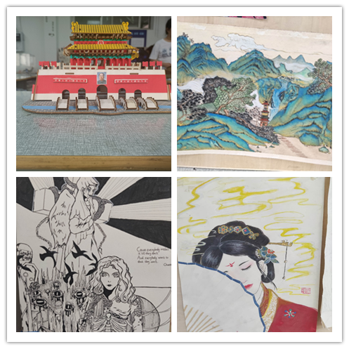 信息管理學(xué)院藝緣數(shù)字媒體工作室 “紅色獻(xiàn)禮”設(shè)計繪畫展活動
